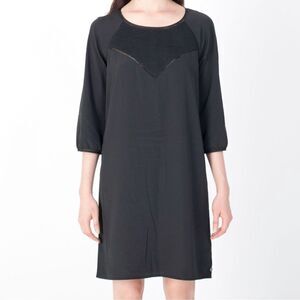 Maison SCOTCH & SODA Black Lace Insert H line Shift Dress- Size 1 (Small)